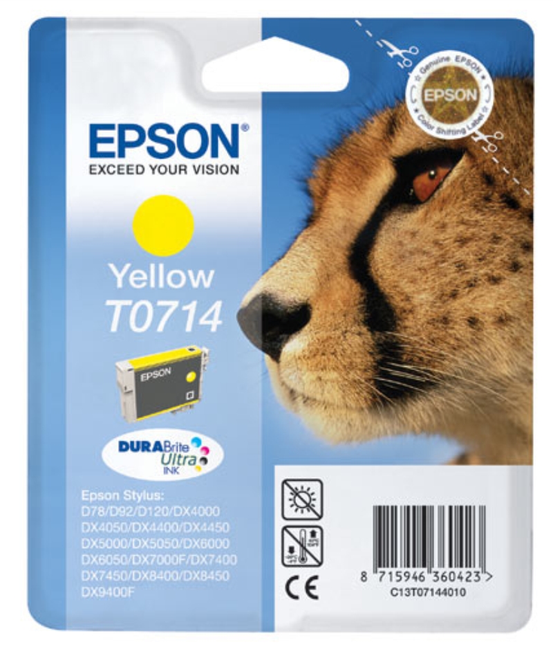 EPSON Cartuccia originale Epson T0714 ghepardo giallo
